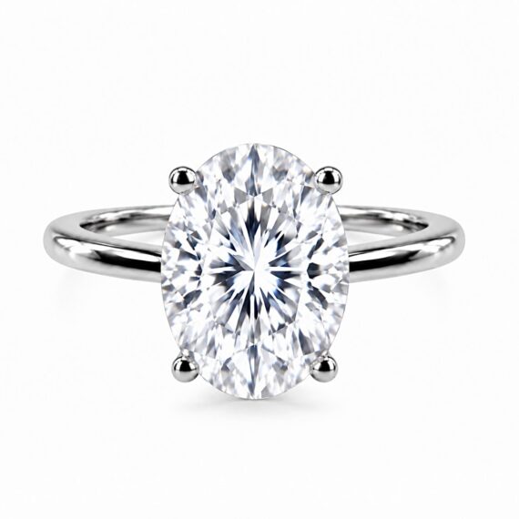 Anel Oval G Moissanite