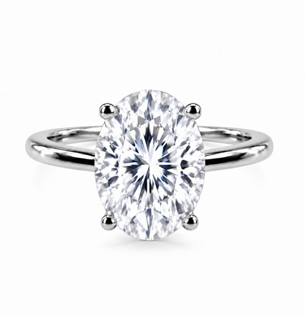 Anel Oval G Moissanite