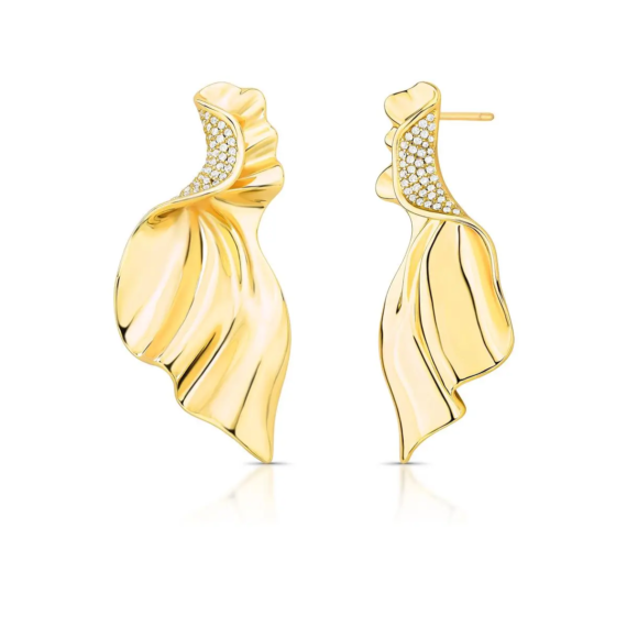 Brinco Curved Desing Ouro
