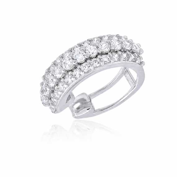 Piercing Falso Três Fileiras Prata 925