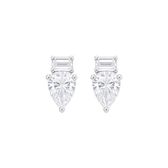 Brinco Triangle Zirconias Prata 925