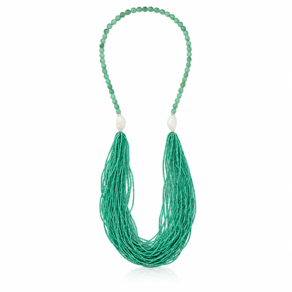 Colar Longo Aventurina Verde Natural