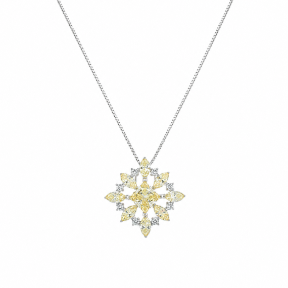 Colar Losango Yellow Zircônias
