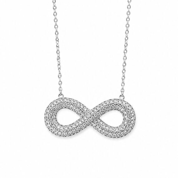 Colar Infinito Micro Cravejado Prata 925