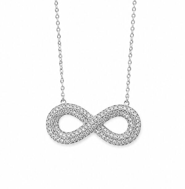 Colar Infinito Micro Cravejado Prata 925