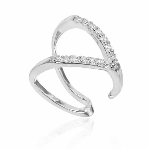 Piercing Falso Y Zircônias Prata 925