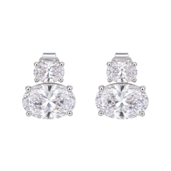 Brinco Oval Crystals