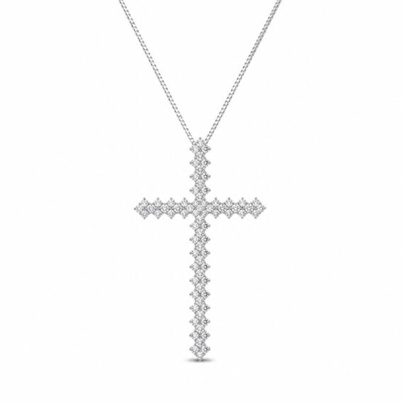 Colar Crucifixo  Maleável G Zircônias