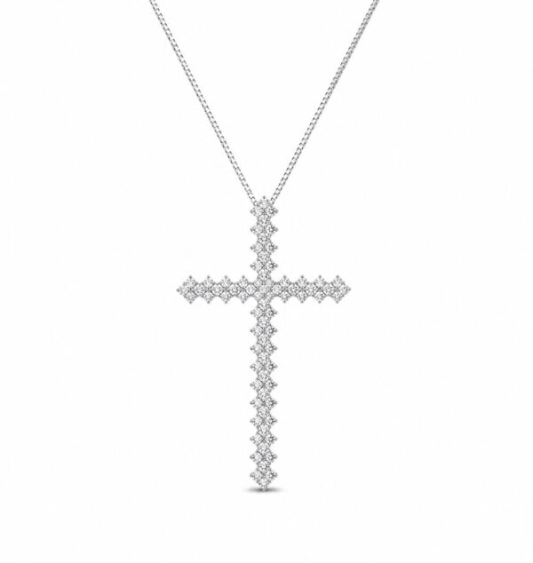 Colar Crucifixo  Maleável G Zircônias