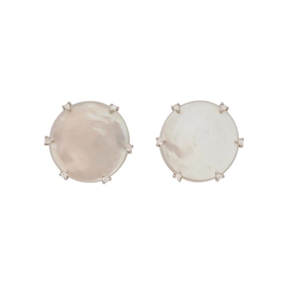 Brinco Pérola Barroca Natural Zircônias Prata 925
