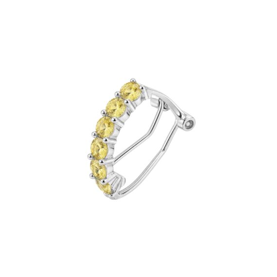 Piercing Falso Slim Zircônias Yellow Prata 925