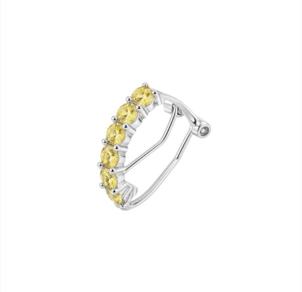 Piercing Falso Slim Zircônias Yellow Prata 925