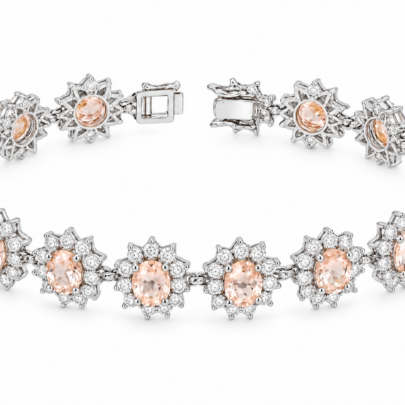 Pulseira Flores Miolo Morganita Joias