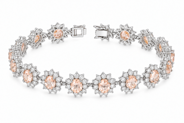 Pulseira Flores Miolo Morganita Joias