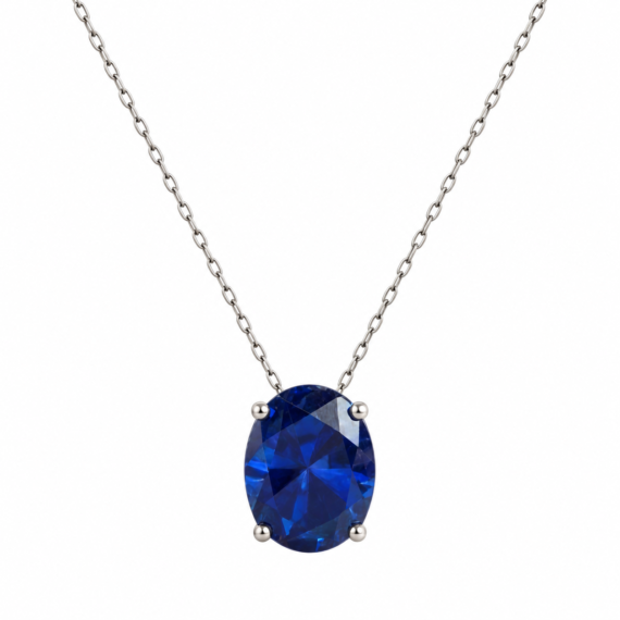 Colar Oval Tanzanita Zircônias