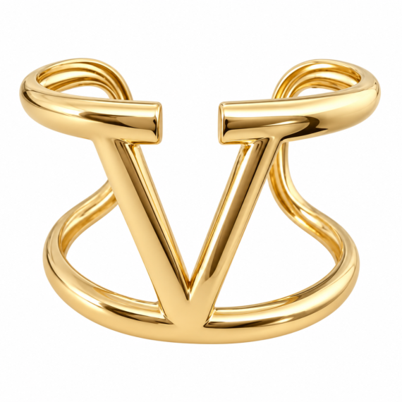 Bracelete Desing V Liso Gold