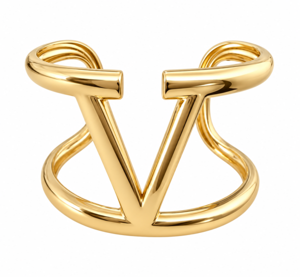 Bracelete Desing V Liso Gold