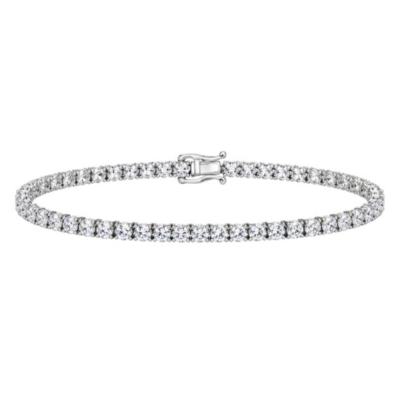 Pulseira G Riviera 4 Garras Brancas Joias
