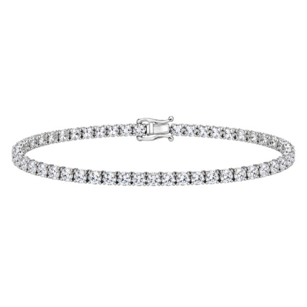 Pulseira G Riviera 4 Garras Brancas Joias